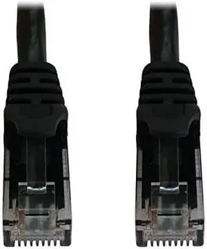 Tripp Lite Cat6a 10G Snagless Molded UTP Ethernet Cable (RJ45 M/M), PoE, Black, 15 ft. (4.6 m) - 15 ft Category 6a Network Cable for Network Device, Switch, Patch Panel, Server, Router, Hub, Printer,
