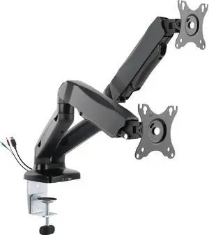 lorell 99801 dual-monitor mounting arm, black