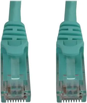 Tripp Lite Cat6a 10G Snagless Molded UTP Ethernet Cable (RJ45 M/M), PoE, Aqua, 1 ft. (0.3 m) - 1 ft Category 6a Network Cable for Network Device, Switch, Patch Panel, Server, Router, Hub, Printer, Com Tripp Lite Cat6a 10G Snagless Molded UTP Ethernet Cable (RJ45 M/M), PoE, Aqua, 1 ft. (0.3 m) - 1 ft Category 6a Network Cable for Network Device, Switch, Patch Panel, Server, Router, Hub, Printer, Com
