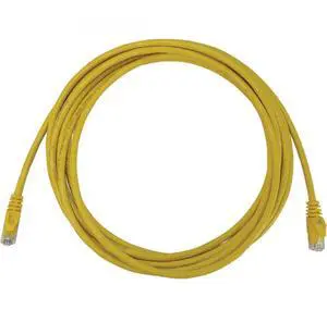 Tripp Lite Cat6a 10G Snagless Molded UTP Ethernet Cable (RJ45 M/M), PoE, Yellow, 20 ft. (6.1 m) - 20 ft Category 6a Network Cable for Network Device, Switch, Patch Panel, Server, Router, Hub, Printer,