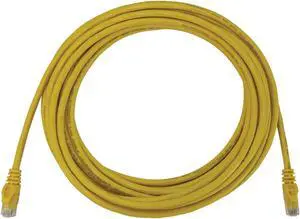Tripp Lite Cat6a 10G Snagless Molded UTP Ethernet Cable (RJ45 M/M), PoE, Yellow, 25 ft. (7.6 m) - 25 ft Category 6a Network Cable for Network Device, Switch, Patch Panel, Server, Router, Hub, Printer,