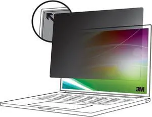 3M Bright Screen Privacy Filter for 13.3in Full Screen Laptop, 16:9, BP133W9E - For 13.3" Widescreen LCD 2 in 1 Notebook - 16:9 - Scratch Resistant, Fingerprint Resistant - Anti-glare