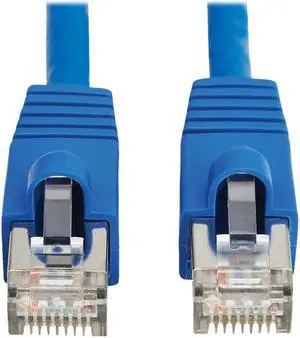 Cat8 40G Snagless SSTP Ethernet Cable (RJ45 M/M), PoE, Blue, 1 ft. (0.3 m) - 1 ft Category 8 Network Cable for Network Device, Patch Panel, Switch, Sensor, Security Camera, Wireless Access Point, PoE