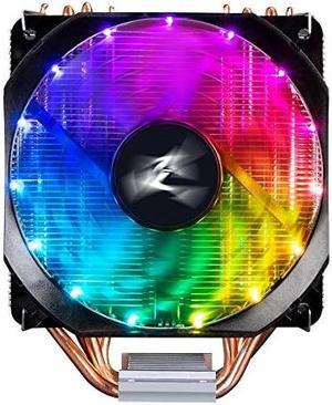 Zalman 9X Optima RGB CPU Air Cooler, 180W TDP, For AMD AM4 & Intel LGA 1200 / 1151, 4 Heat Pipes, Ultra Quiet Vivid RGB LEDs 120mm Fan