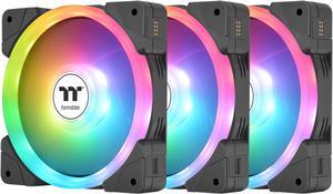 Thermaltake SWAFAN EX 14 ARGB PC Cooling Fan, 3-Fan pcak, 500 ~ 2000 RPM, Magnetic Connection, Reversable Blades, sync with MB RGB software, CL-F168-PL14SW-A