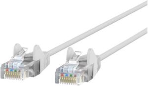 Belkin CAT6 Slim Gigabit Snagless UTP Ethernet Cable (CABLE -WHITE-20FT) - White