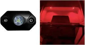 Black Oak Rock Accent Light - Red - Black Housing