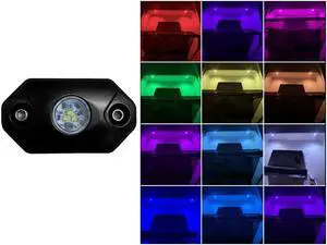 Black Oak Rock Accent Light - RGB - Black Housing