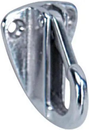 Whitecap Fender Hook - CP/Brass - 1-9/16" x 1-3/16"