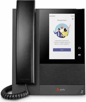 Poly CCX 400 Business Media Corded Telephone, POE-E TAA, Black 848Z9AA#ABA
