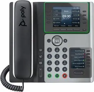HP Poly Edge E400 IP Phone and PoE enabled, Corded desktop phone TAA Compliant | 89B54AA#ABA