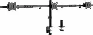 Rocstor ErgoReach EP4 Triple Screen Monitor Pole Mount, C-Clamp & Grommet, Black