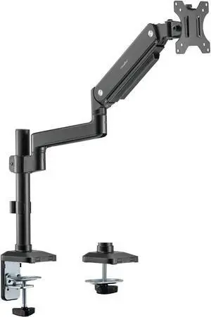 Rocstor ErgoReach EP8 Premium Single Monitor Pole Mount Arm, C-Clamp & Grommet