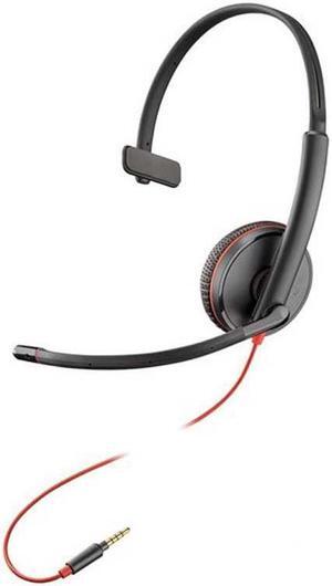 Poly Blackwire 3215 Monaural Wired Headset 3.5mm Plug + USB-C/A Adapter 8X227A6