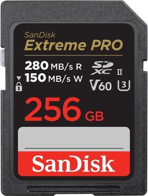 SanDisk Extreme PRO 256GB Class 10UHSII U3 V60 SDXC SDSDXEP256GANCIN