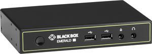 Black Box KVM-over-IP Receiver Dual-Monitor DVI-D USB 2.0 Audio RJ45 EMD2002SER