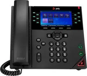 HP Poly OBi VVX 450 IP Phone and PoE-enabled, Corded Black VoIP Wall Mountable Desktop 1 x Network (RJ-45) PoE Ports Model | 89B60AA