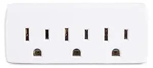 CyberPower GT3W Straight 3 Outlet Adapter White