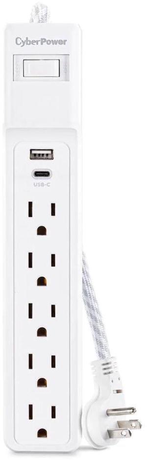 CyberPower P504UC Home Office Surge Protector, 4ft Cord, White
