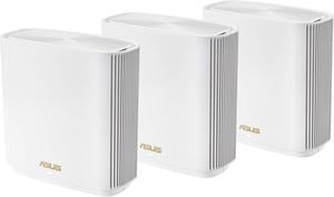 ASUS ZenWiFi Whole-Home Tri-band Mesh WiFi 6E System (ET9 3PK), Coverage up to 7,800 sq.ft, 7800Mbps, new 6GHz band, AiMesh, Lifetime Free Internet Security, Parental Control, Easy Setup