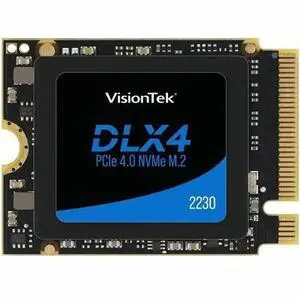 VisionTek DLX4 512 GB Solid State Drive - M.2 2230 Internal - PCI Express NVMe (PCI Express NVMe 4.0 x4) - Desktop PC, Storage System Device Supported - 250 TB TBW - 4725 MB/s Read  901699