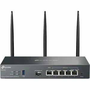 TP-Link ER706W | Omada 6 Port Wireless VPN Router | AX3000 Dual Band Wi-Fi 6 | Up to 5 Gigabit WAN Ports | Support Mobile Broadband | Detachable Antenna | Omada SDN Integrated | Lightning Protection