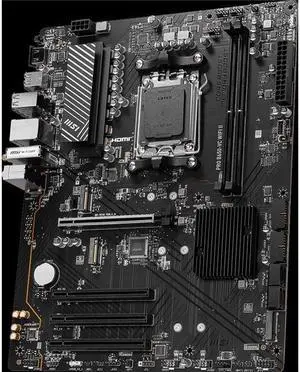 MSI PRO B650-VC WIFI II AM5 AMD B650 DDR5 7800+(OC) PCIe 4.0, 3x M.2, USB 3.2 Gen 2, Wi-Fi 6E, Bluetooth 5.3, HDMI 2.1, Gigabit LAN, ATX Motherboard - Supports Ryzen 9000/8000/7000 Series MSI PRO B650-VC WIFI II AM5 AMD B650 DDR5 7800+(OC) PCIe 4.0, 3x M.2, USB 3.2 Gen 2, Wi-Fi 6E, Bluetooth 5.3, HDMI 2.1, Gigabit LAN, ATX Motherboard - Supports Ryzen 9000/8000/7000 Series