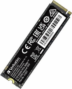 Verbatim 2TB SSD Vi5000 Internal Solid State Hard Drive PCIe NVMe M.2 2282