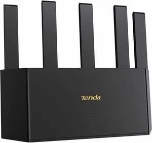 Tenda TX2L Pro Wi-Fi 6 IEEE 802.11 a/b/g/n/ac/ax Ethernet Wireless Router - Dual Band - 2.40 GHz ISM Band - 5 GHz UNII Band - 5 x Antenna(5 x External) - 187.63 MB/s Wireless Speed - 3 x Network Port