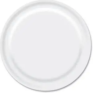 Paper Dinnerware Plate 9" dia White 1000/Carton CP9B1008125A