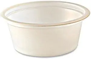 Fabri-Kal 1oz Squat Translucent Polystyrene Portion Cups 2500Ct 9505193