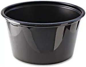 Fabri-Kal 4oz Polystyrene Portion Cup Black 2500Ct 9505145