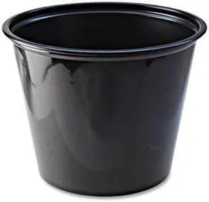 Fabri-Kal 5.5oz Polystyrene Portion Cup Black 2500Ct 9505146