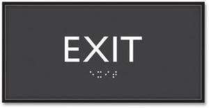 ADA Sign Exit Plastic 4 x 4 Clear/White 69922