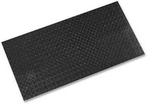 Tuff-Spun Foot-Lover Diamond Surface Mat Rectangular Black Diamond Embossed Surface 36" x 60" FL3660KD
