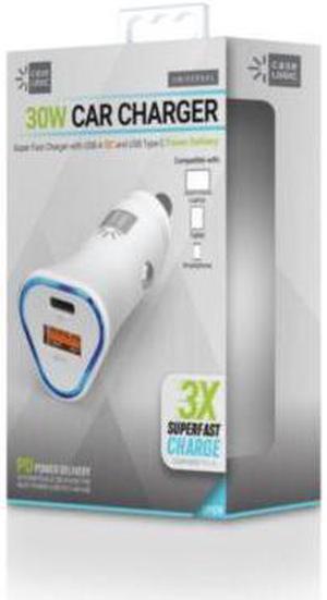 PD Car Charger 30 W Two 3 A Ports White CLPDV3101WT