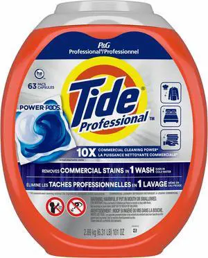 Commercial Power PODS Laundry Detergent 63 Liquid Pods/Tub 4 Tubs/Carton 80782762