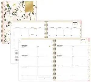 2025 Day Designer Weekly/Monthly Planning Calendar, 8-1/2" x 11", Coming Up Roses Blush, January 2025 To December 2025