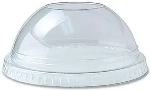 Fabri-Kal Kal-Clear 9oz Plastic Dome Lid with 1" Hole 1000Ct 9508057