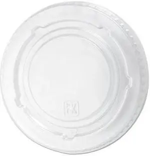 Kal-Clear/Nexclear Drink Cup Lids Flat Lid with No Slot Fits 12 oz to 20 oz Cold Cups Plastic Clear 1000/Carton 000000000009508056