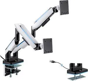 Mount-It! Mounting Arm for Monitor Grayish White Matte Black MI4882