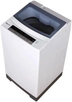 Magic Chef Top Load Compact Washer with LED Display, 6 Cycles, Delay Start Function, 3 Water Levels & 3 Temperature Settings, White, 1.7 Cubic Feet