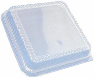 Durable Packaging 8" Square Foil Cake Pan Lid Clear 500Ct P1155500