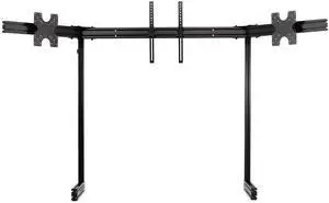 Next Level Racing Elite Free Standing Triple Monitor Stand- Black Edition - 21" to 65" Screen Support - 55.12" Height x 95.47" Width - Freestanding - Black Anodized  NLR-E036