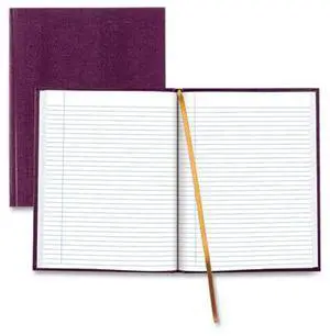 Executive Notebook with Ribbon Bookmark1 Subject Medium/College Rule Grape Cover 75 10.75 x 8.5 Sheets A1095