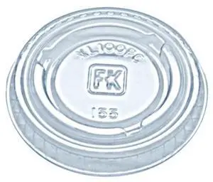 Fabri-Kal 0.75-1oz Portion Cup Flat Lid Clear 2500Ct 9505082