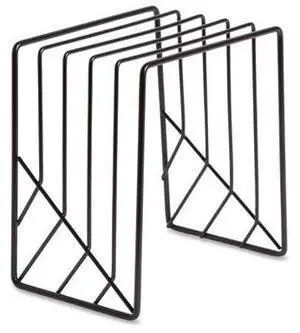 Vena Wire Letter Sorter 5 Sections Assorted Sizes 3.94 x 5.24 x 6.1 Black 3841U0312