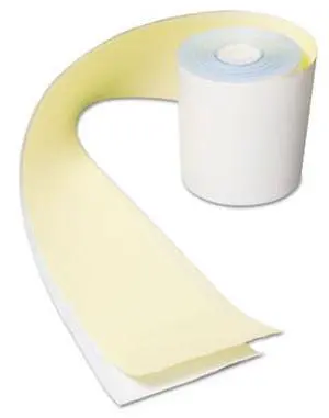 AmerCareRoyal No Carbon Register Rolls 3" x 90 ft White/Yellow 30/Carton CR2300