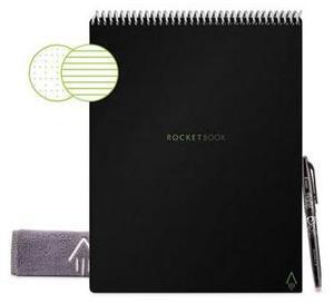 Flip Smart Notepad Lined/Dot Grid Rule 16 White 8.5 x 11 Sheets Black Cover