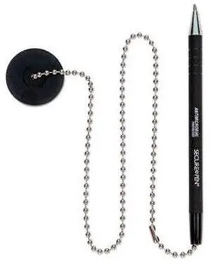 Antimicrobial Ballpoint Counter Pen Medium 1 mm Black Ink Black 555564